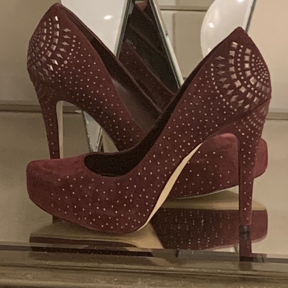 BCBG Shoes - BCBG Burgundy Suede Pump